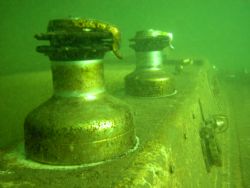 Sailboat wreck, Lake Ontario, South coast. Nikon CP5000, ... by Ken Dean 
